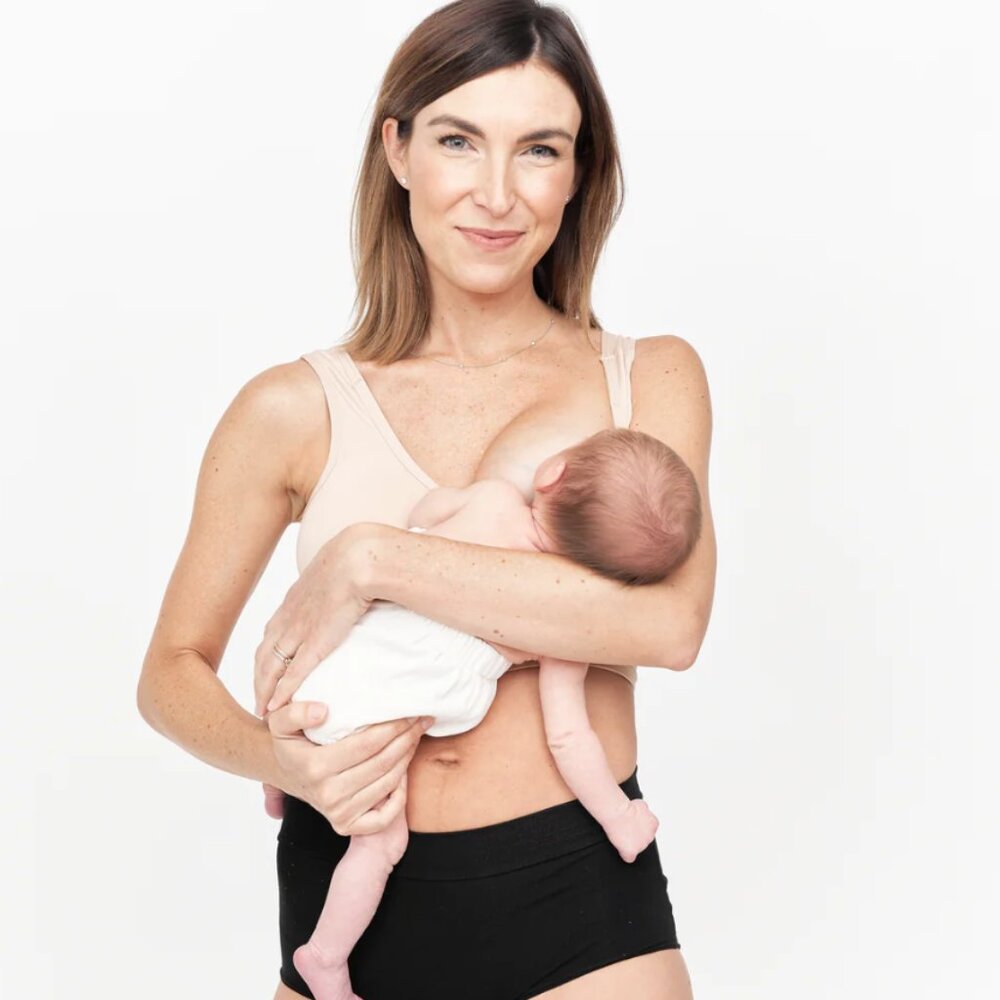 Larken Hands Free Pumping / Nursing Bra - Sand - Small